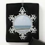 Rockly Bay - Scenic Beach on Tobago Snowflake Pewter Christmas Ornament<br><div class="desc">Beautiful picturesque and scenic Rockly Bay in Scarborough on the Caribbean island Tobago. This is the perfect travel souvenir! 
 trinidad and tobago christmas decor</div>