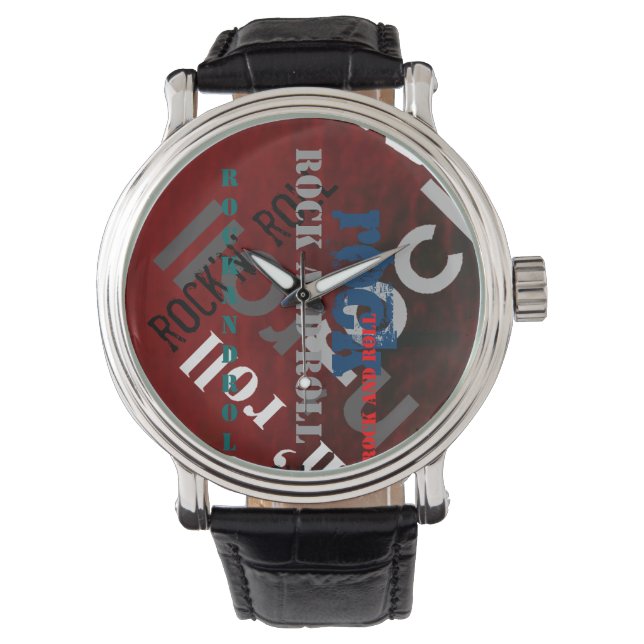 rock'n' roll music-themed watch (Front)