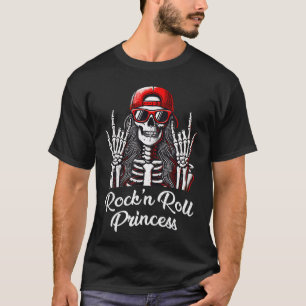 Rockn Roll Skeleton Rocker Cool Punk Rock Music T-Shirt