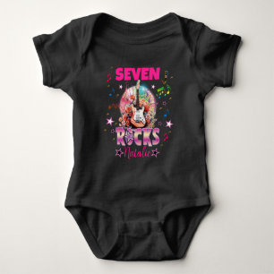 Rock'n'Roll Guitar Musical Birthday Girl Rockstar Baby Bodysuit