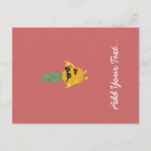 rock'n'roll pineapple postcard