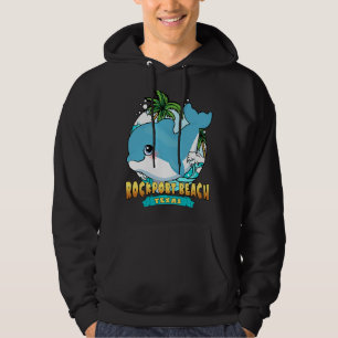 ROCKPORT BEACH TEXAS Cute Baby Dolphin Beach Souve Hoodie