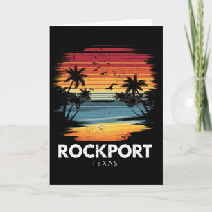 Rockport Beach Texas Surfboard Surfing Vintage Card