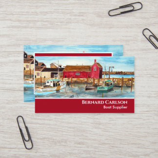 Rockport Harbour Massachusetts New England USA Business Card