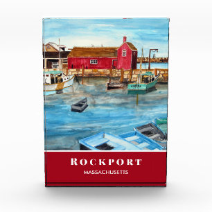 Rockport Harbour Massachusetts New England USA Photo Block
