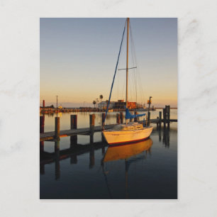 Rockport, Texas harbour at sunset Postcard