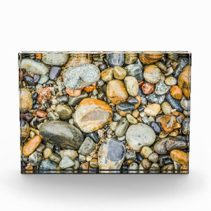 Rocks and Pebbles on a Beach in Maine 7 x 5 Photo Block