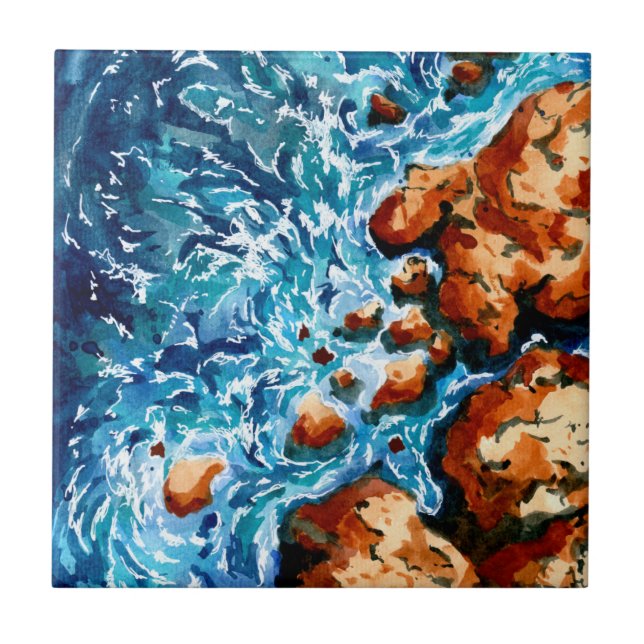 Rocks and Waves Aerial Tile (Front)