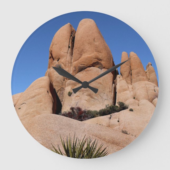 Rocks at Joshua Tree National Park Large Clock (Front)