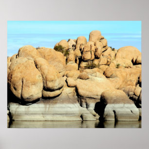 Rocks at Watson Lake Poster