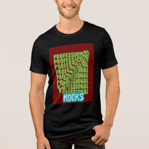 ROCKS" Bold Typography – Confident & Modern  Tri-Blend Shirt