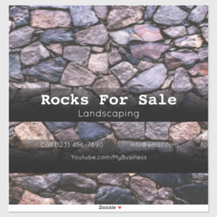 Rocks For Sale Vehicle Advertising Sticker