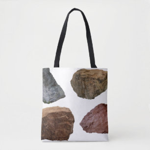 Rocks granite limestone stones tote bag