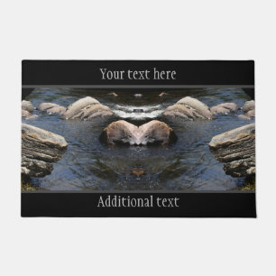 Rocks In Stream Nature Personalised Doormat