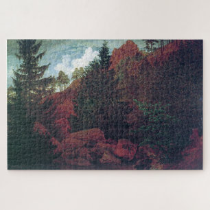 Rocks in the Harz Mountains by Friedrich Jigsaw Puzzle