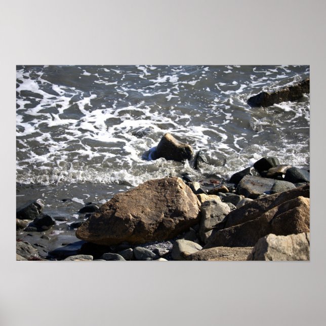 Rocks in the Ocean Poster (Front)