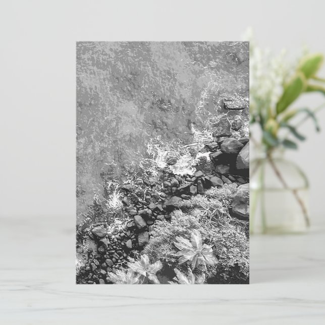 Rocks in the sea, above view 2 card (Standing Front)