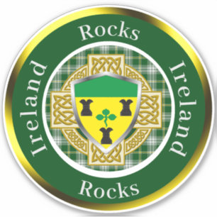 Rocks Irish Shield/Celtic Cross Personalised