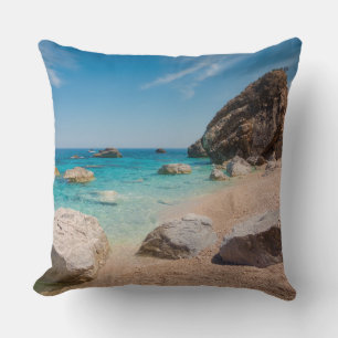 Rocks on Cala Mariolu beach on Sardinia, Italy Cushion