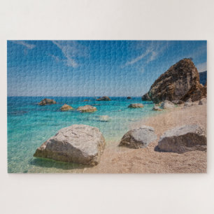Rocks on Cala Mariolu beach on Sardinia, Italy Jigsaw Puzzle