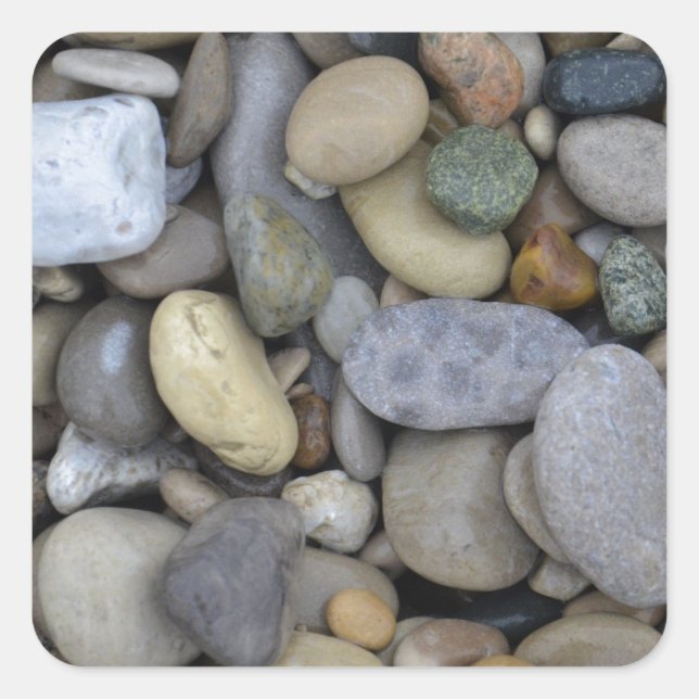 Rocks on the Beach Square Sticker (Front)