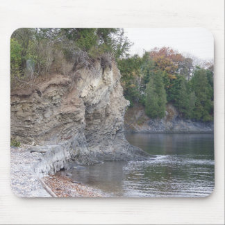 rocks over lake mouse pad