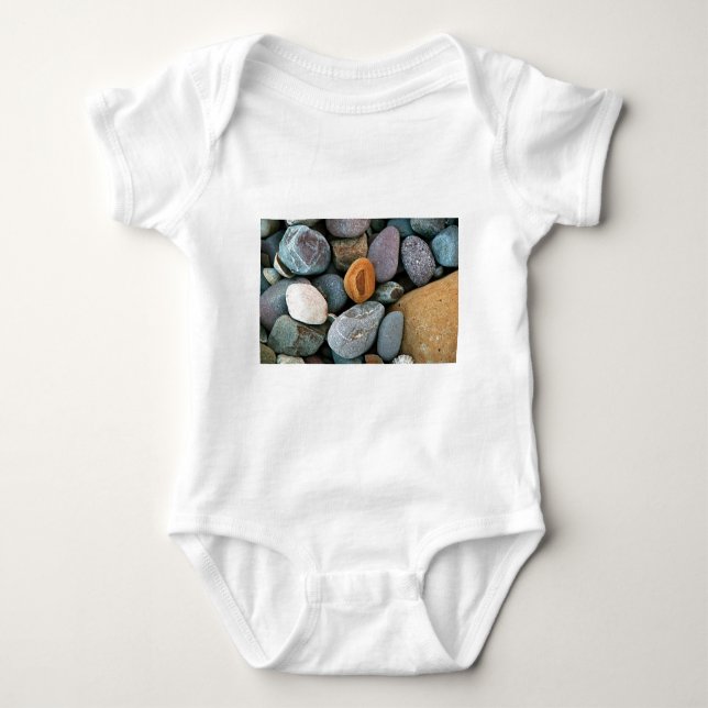 Rocks pattern 1 baby bodysuit (Front)