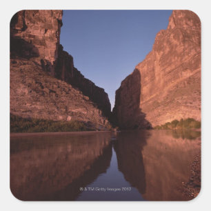 Rocks Reflected in Lake Square Sticker