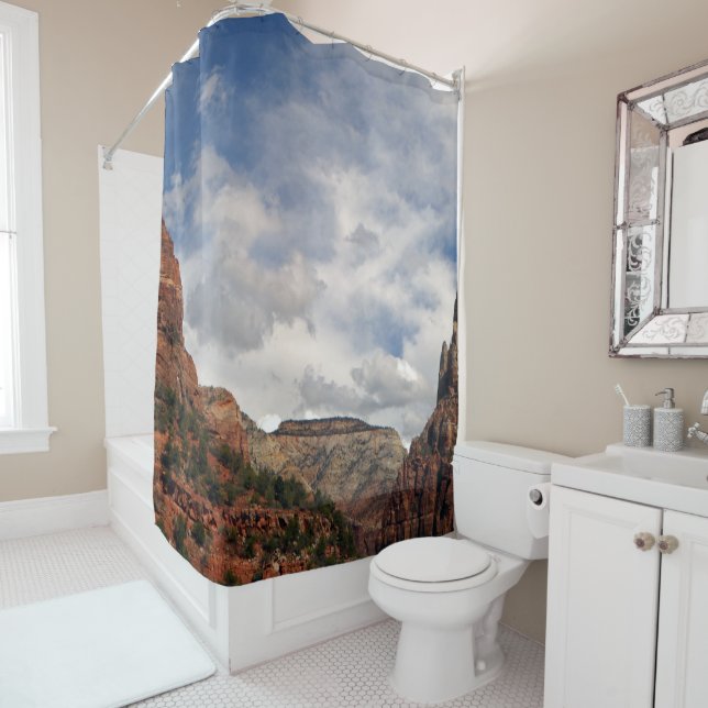 Rocks & Sky Zion National Park Utah Shower Curtain (In Situ)