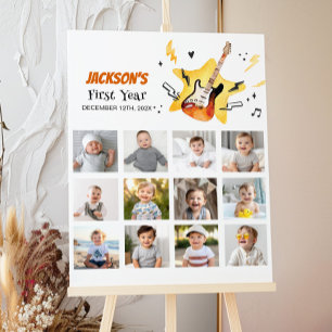 Rocks Star Birthday Photo Milestone Poster