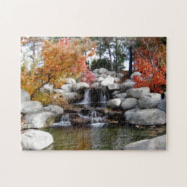 Rocks Waterfall Landscape Water Jigsaw Puzzle (Horizontal)