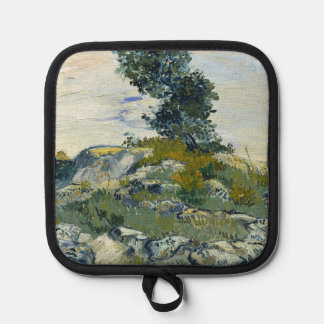 Rocks with Oak Tree, Van Gogh Oil Painting Pot Holder