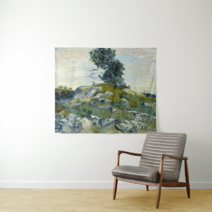 Rocks with Oak Tree, Van Gogh Oil Painting Tapestry