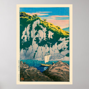 Rockson The Kiso River by Kawase Hasui Poster