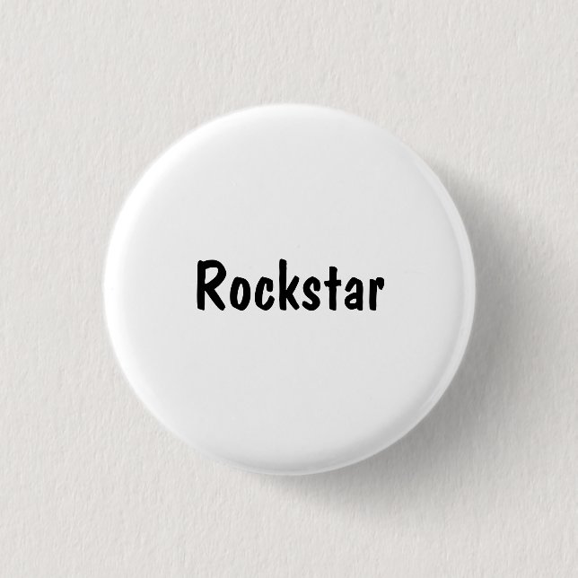 Rockstar 3 Cm Round Badge (Front)