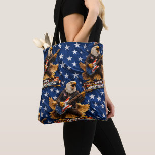 Rockstar American Eagle electric guitar patriotic Tote Bag