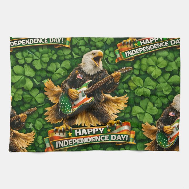 Rockstar American Eagle Independence Day tea towel (Horizontal)