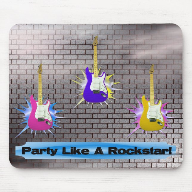 Rockstar Brick Wall Mouse Pad (Front)