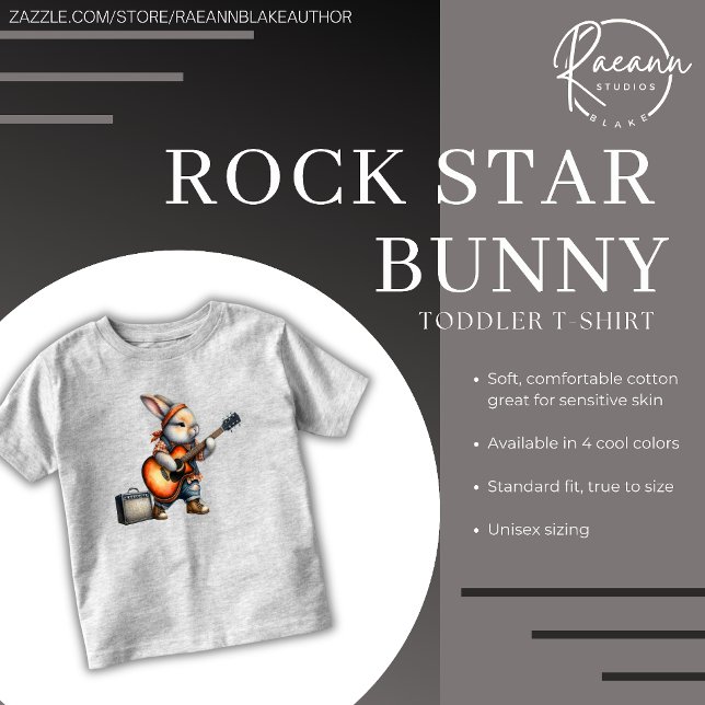 Rockstar Bunny Toddler T-Shirt (Creator Uploaded)