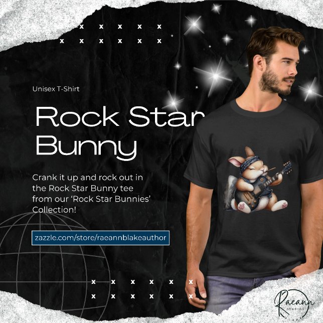 Rockstar Bunny Unisex T-Shirt (Creator Uploaded)