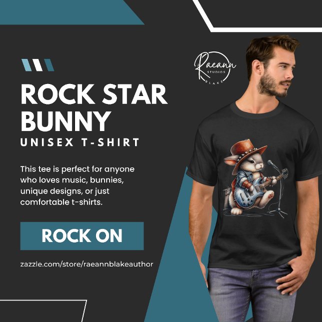 Rockstar Bunny Unisex T-Shirt (Creator Uploaded)