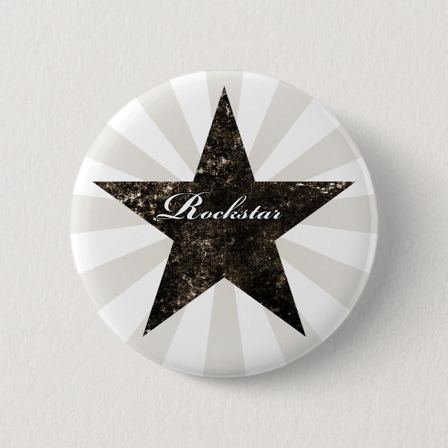 Rockstar Button (grunge textures - dark) (Front)