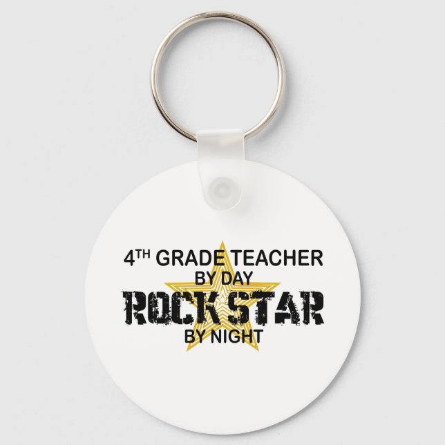 Rockstar by Night - 4th Grade Key Ring (Front)