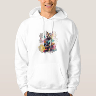 rockstar cat cat lover design hoodie