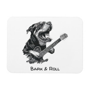 Rockstar Dog Guitar – Vintage Music Animal Magnet