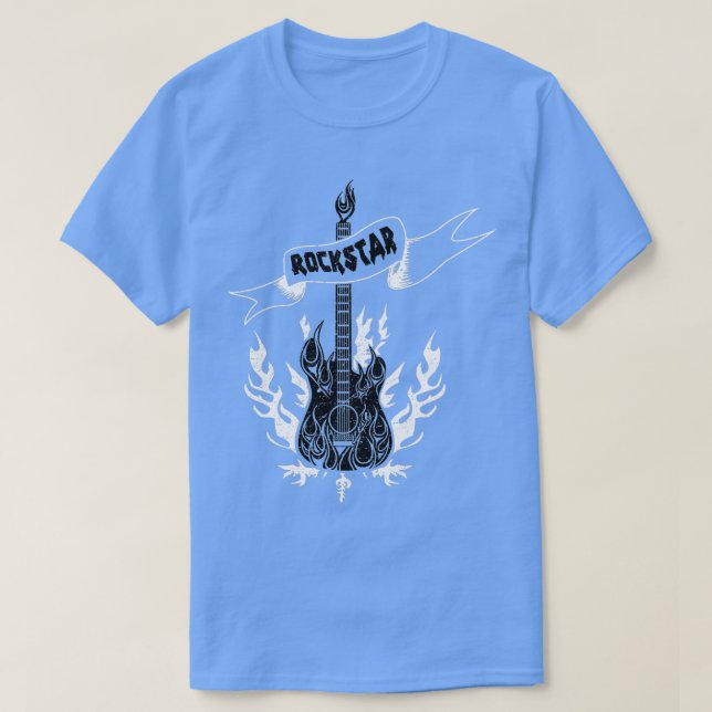 Rockstar Fire Guitar01 Classic TShirt (Design Front)