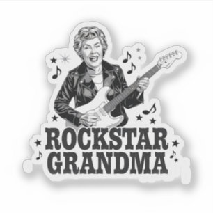 Rockstar Grandma  – Fun and Retro Music Design
