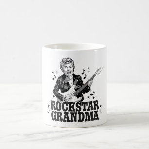 Rockstar Grandma – Fun and Retro Music Design Coffee Mug