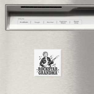 Rockstar Grandma – Fun and Retro Music Design Magnet