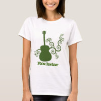 Rockstar Guitar Woman's Shirt, Green